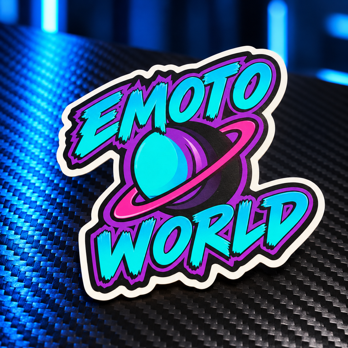 Emotoworld stacked planet sticker