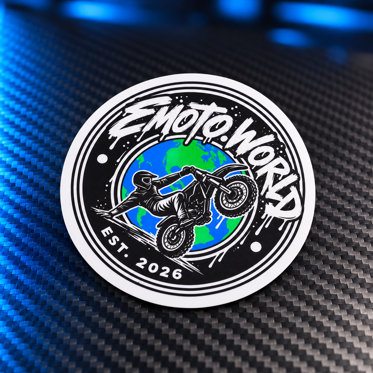 Emotoworld global rider sticker
