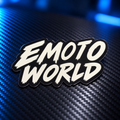 Emotoworld black and white logo sticker